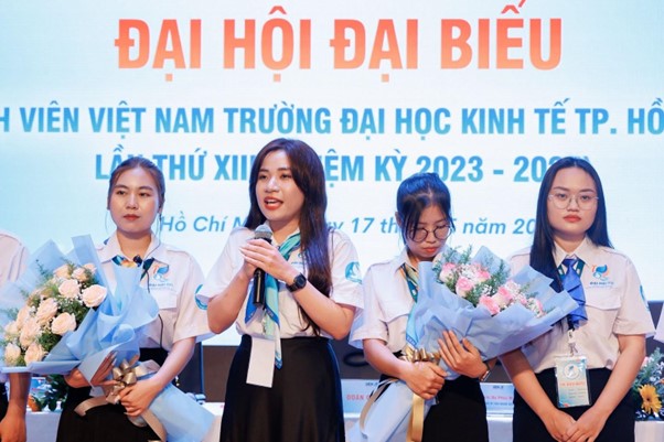 [ĐHKT] Đại hội Đại biểu Hội Sinh viên Việt Nam Trường Đại học Kinh tế TP. Hồ Chí Minh lần thứ XIII (Nhiệm kỳ 2023 - 2025): Sinh viên UEH - Tư duy đổi mới - Kết nối cộng đồng - Hành động bền vững - Hướng tới công dân toàn cầu